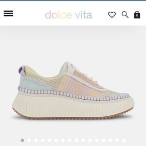 New and Never Worn Dolce Vita Dolen Sneakers in Pastel Stripe